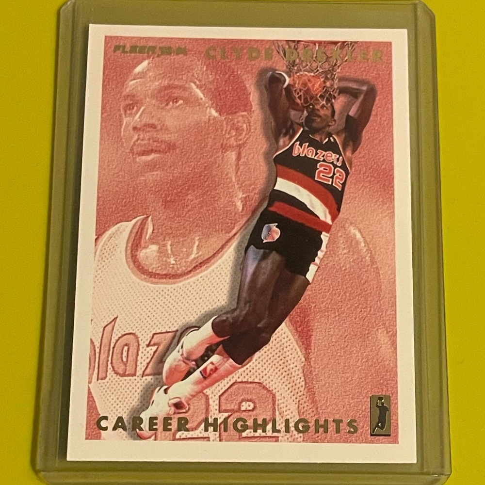 Clyde Drexler #5 1993-94 Fleer [Clyde Drexler Career Highlights] Basketball Card